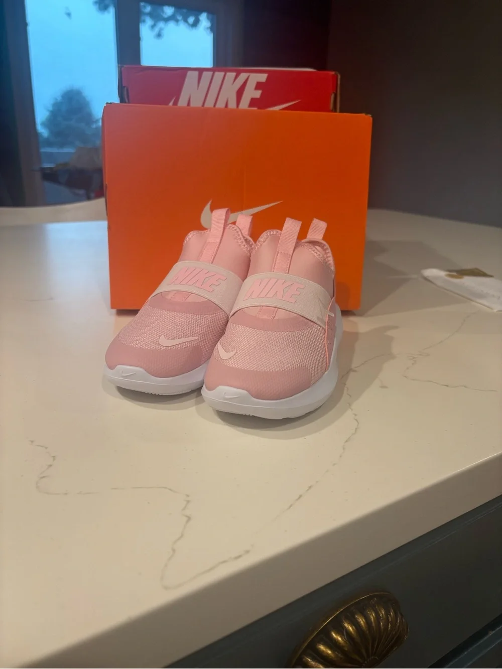 Nike Kids Pink Slip-On Sneakers with White Soles